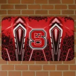 NC State Wolfpack Graphic Stripes Red Doormat