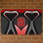 NC State Wolfpack Torso Pattern Black Crocs Doormat