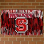 NC State Wolfpack Vertical Flow Red Doormat