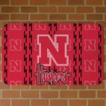 Nebraska Cornhuskers Bolt Row Red Doormat