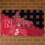 Nebraska Cornhuskers Football Pride Red Doormat