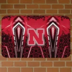 Nebraska Cornhuskers Graphic Stripes Red Doormat