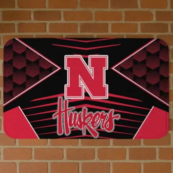 Nebraska Cornhuskers Techno Camo Red Black Doormat