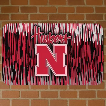 Nebraska Cornhuskers Vertical Flow Red Doormat