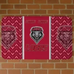 New Mexico Lobos Chevron Stack Red Doormat