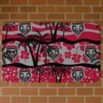 New Mexico Lobos Palm Silhouette Red Black Doormat