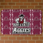 New Mexico State Aggies Bolt Row Crimson Doormat