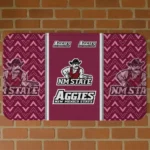New Mexico State Aggies Chevron Stack Crimson Doormat