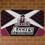 New Mexico State Aggies Techno Camo Crimson Black Doormat