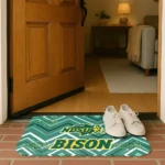 north-dakota-state-bison-chevron-geometrics-green-doormat-best-selling.webp