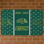 North Dakota State Bison Chevron Stack Green Doormat