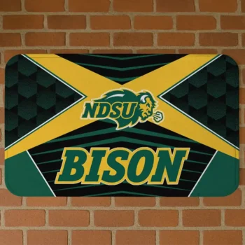 North Dakota State Bison Techno Camo Green Black Doormat