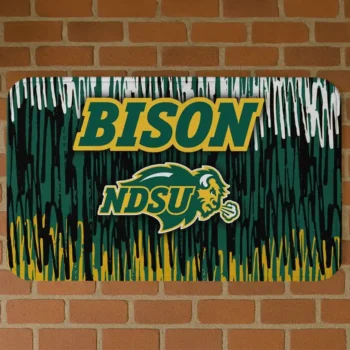 North Dakota State Bison Vertical Flow Green Doormat