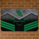 North Texas Mean Green Chevron Points Green Black Doormat