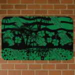 North Texas Mean Green Palm Silhouette Green Black Doormat