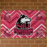 Northern Illinois Huskies Chevron Geometrics Red Doormat