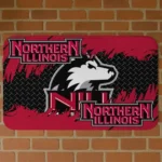 Northern Illinois Huskies Plate Rip Red Doormat