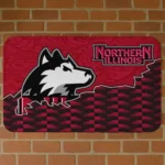 Northern Illinois Huskies Tribal Detailing Red Black Doormat
