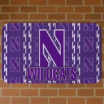 Northwestern Wildcats Bolt Row Purple Doormat
