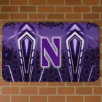 Northwestern Wildcats Graphic Stripes Purple Doormat
