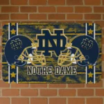 Notre Dame Fighting Irish Helmet Illustration Navy Doormat