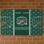 Ohio Bobcats Chevron Stack Green Doormat