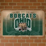 Ohio Bobcats Pixel Blur Green Doormat