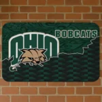 ohio-bobcats-tribal-detailing-green-black-doormat-best-selling.webp