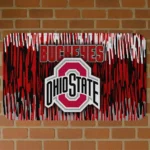 Ohio State Buckeyes Vertical Flow Scarlet Doormat