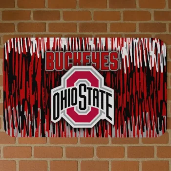 Ohio State Buckeyes Vertical Flow Scarlet Doormat