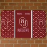 Oklahoma Sooners Chevron Stack Crimson Doormat