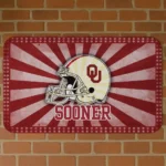 Oklahoma Sooners Helmet Centerpiece Crimson Doormat