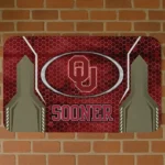 Oklahoma Sooners Hexagon Oval Crimson Doormat