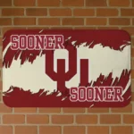 Oklahoma Sooners Plate Rip Crimson Doormat