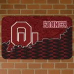 Oklahoma Sooners Tribal Detailing Crimson Black Doormat