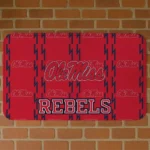 Ole Miss Rebels Bolt Row Red Doormat
