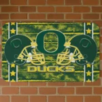 Oregon Ducks Helmet Illustration Green Doormat