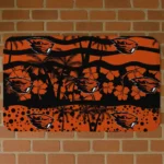 Oregon State Beavers Palm Silhouette Orange Black Doormat