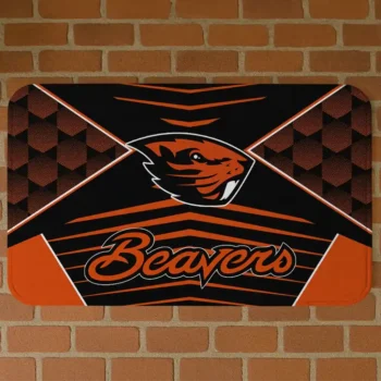 Oregon State Beavers Techno Camo Orange Black Doormat
