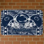 Penn State Nittany Lions Helmet Illustration Blue Doormat