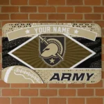 Personalized Army Black Knights Football Crest Gold Black Doormat