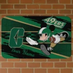 personalized-charlotte-49ers-mickey-quarterback-green-black-doormat-best-selling.webp