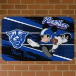 Personalized Georgia State Panthers Mickey Quarterback Blue Black Doormat