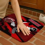 personalized-jacksonville-state-gamecocks-mickey-quarterback-red-black-doormat-best-selling.webp
