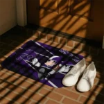 personalized-kansas-state-wildcats-mickey-quarterback-purple-black-doormat-best-selling.webp