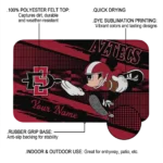 personalized-san-diego-state-aztecs-mickey-quarterback-red-black-doormat-best-selling.webp