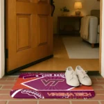 personalized-virginia-tech-hokies-football-crest-maroon-black-doormat-best-selling.webp