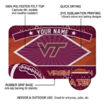 personalized-virginia-tech-hokies-football-crest-maroon-black-doormat-best-selling.webp
