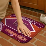 personalized-virginia-tech-hokies-football-crest-maroon-black-doormat-best-selling.webp