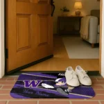 personalized-washington-huskies-mickey-quarterback-purple-black-doormat-best-selling.webp